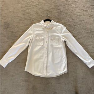 Cute cream J. Crew button up with pocket detail